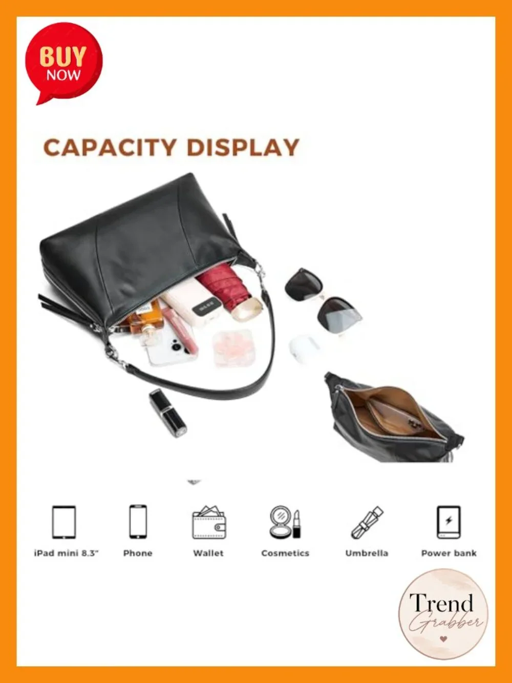 Genuine Leather Hobo Bag Women Lightweight Crossbody Shoulder Purse
